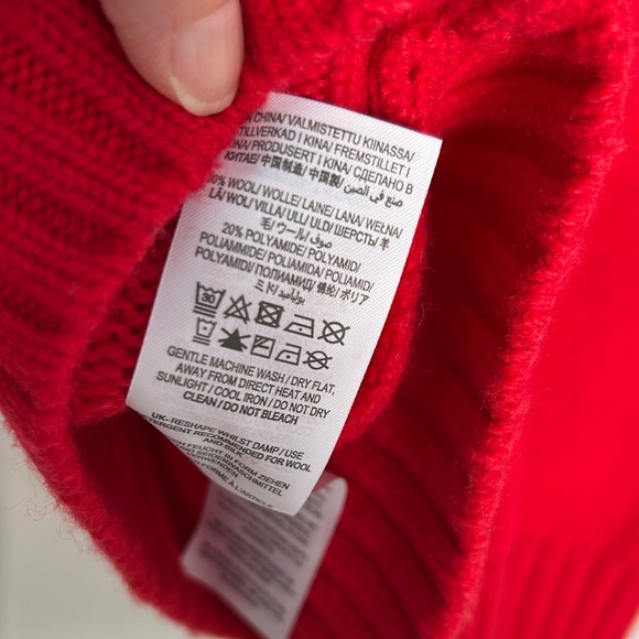 Boden Boys Red Wool  Blend Sweater Collared Half Zip Long Sleeve Size 8-9 Years - Picture 7 of 7